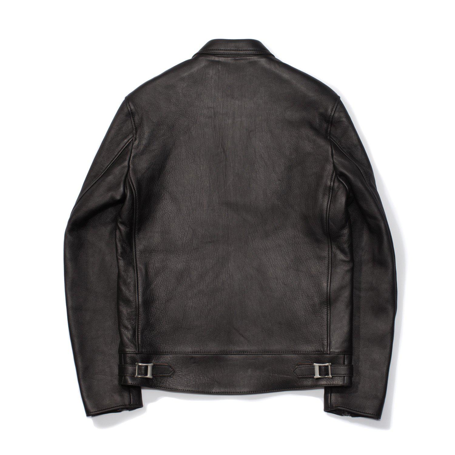 Addict AD-01 Sheepskin Leather Jacket Black - Image 3