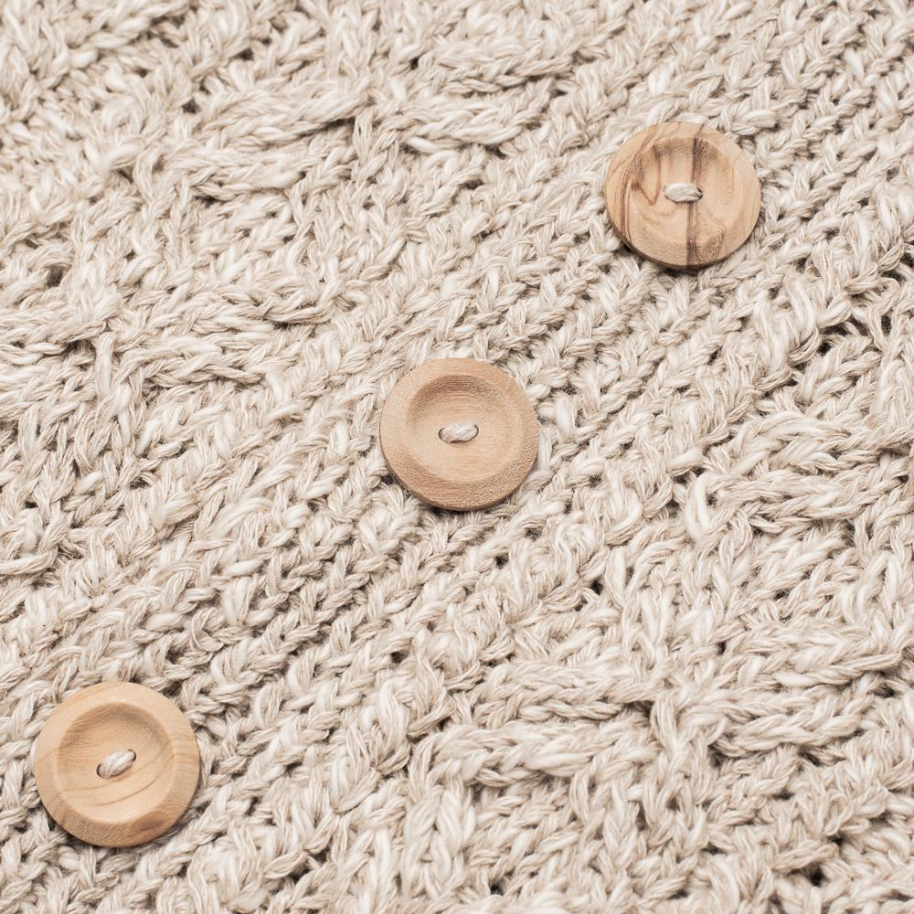 Allevol x Inverallan 3A Lumber Cardigan Linen/ Cotton Natural - Image 3