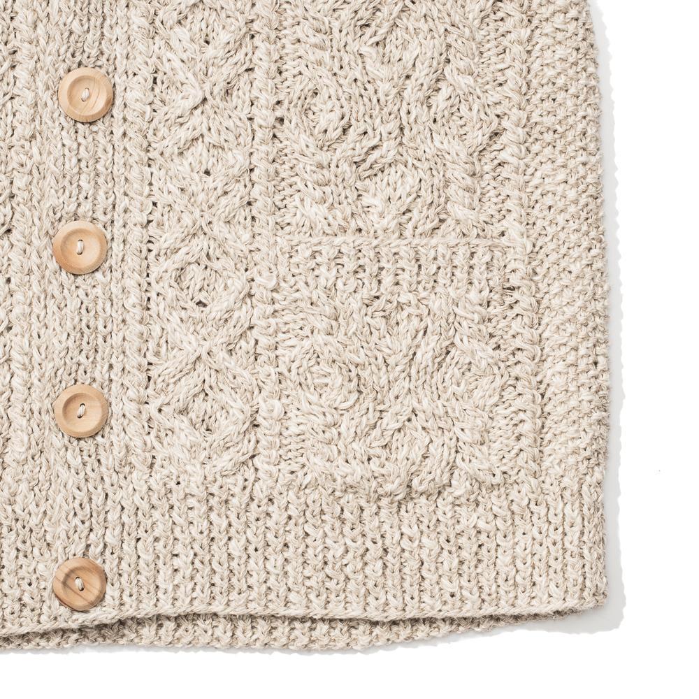 Allevol x Inverallan 3A Lumber Cardigan Linen/ Cotton Natural - Image 4
