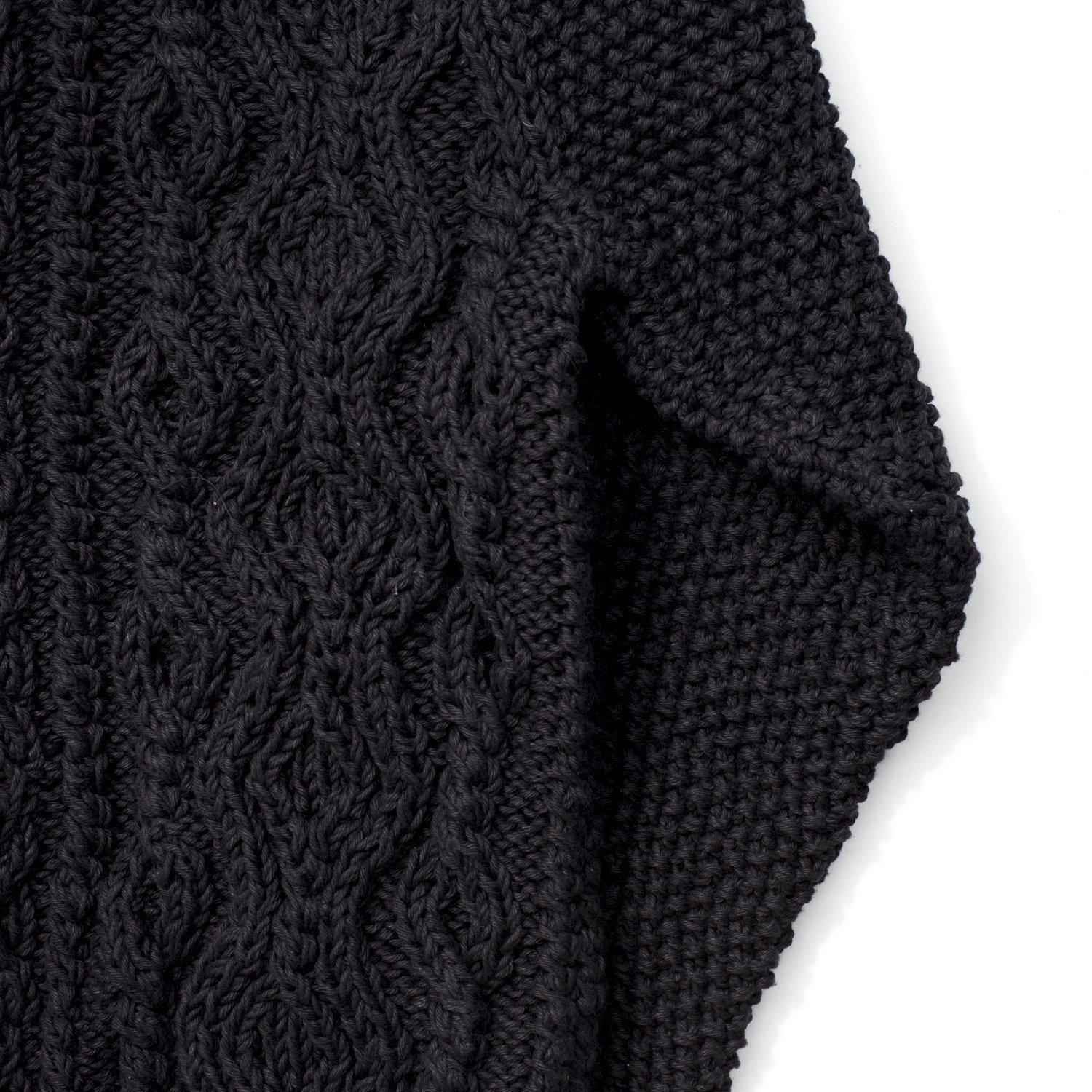Allevol x Inverallan Cable Knit Cardigan 3A Black - Image 7