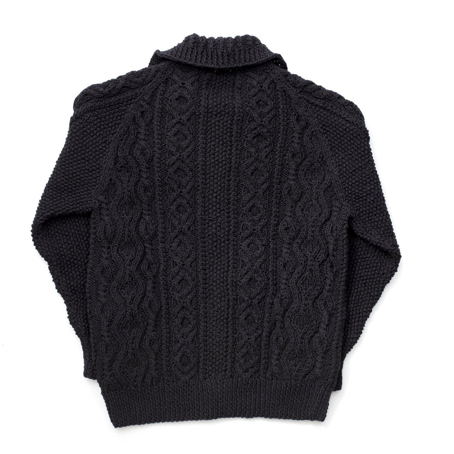 Allevol x Inverallan Cable Knit Cardigan 3A Black - Image 8