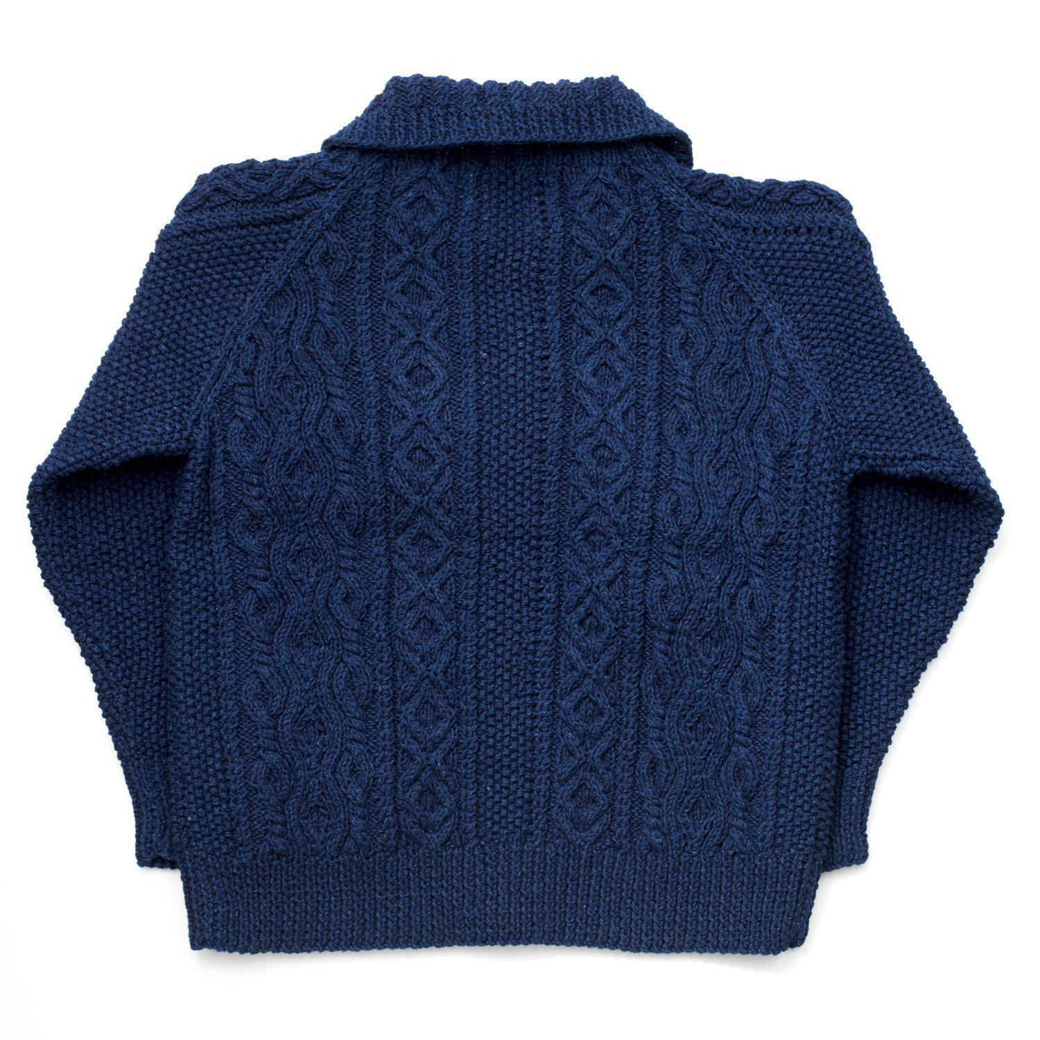 Allevol x Inverallan Cable Knit Cardigan 3A Indigo - Image 8