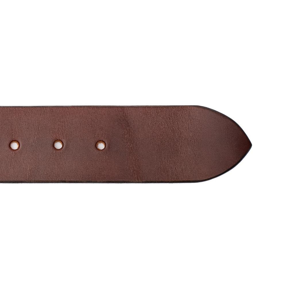 Belafonte Ragtime Leather Garrison Belt 45mm Brown x Brass - Image 3