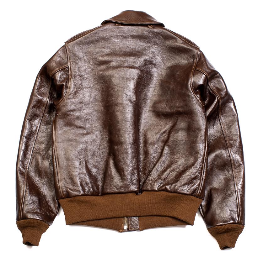 Buzz Rickson's Type A-2 Rough Wear 23380 No Stencil Leather Jacket Seal Brown - Image 7
