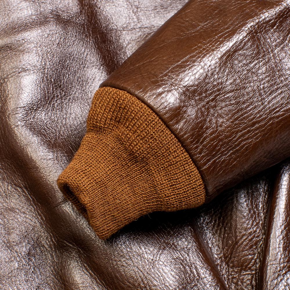 Buzz Rickson's Type A-2 Rough Wear 23380 No Stencil Leather Jacket Seal Brown - Image 8