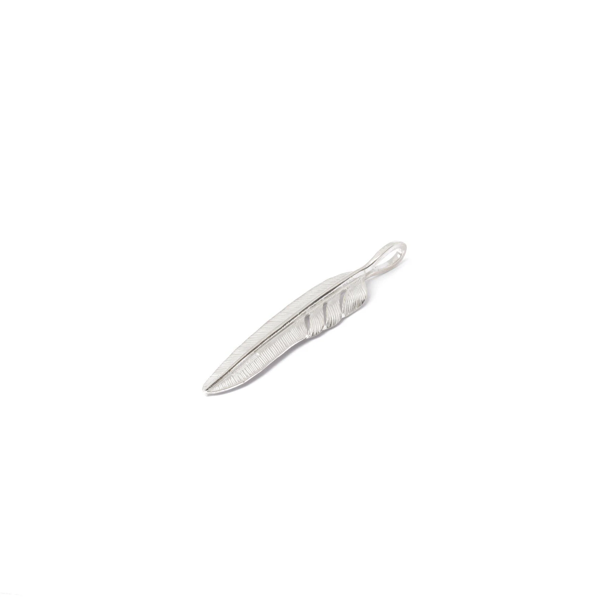 First Arrow's Kazekiri Silver Feather Pendant P-428 - Image 3