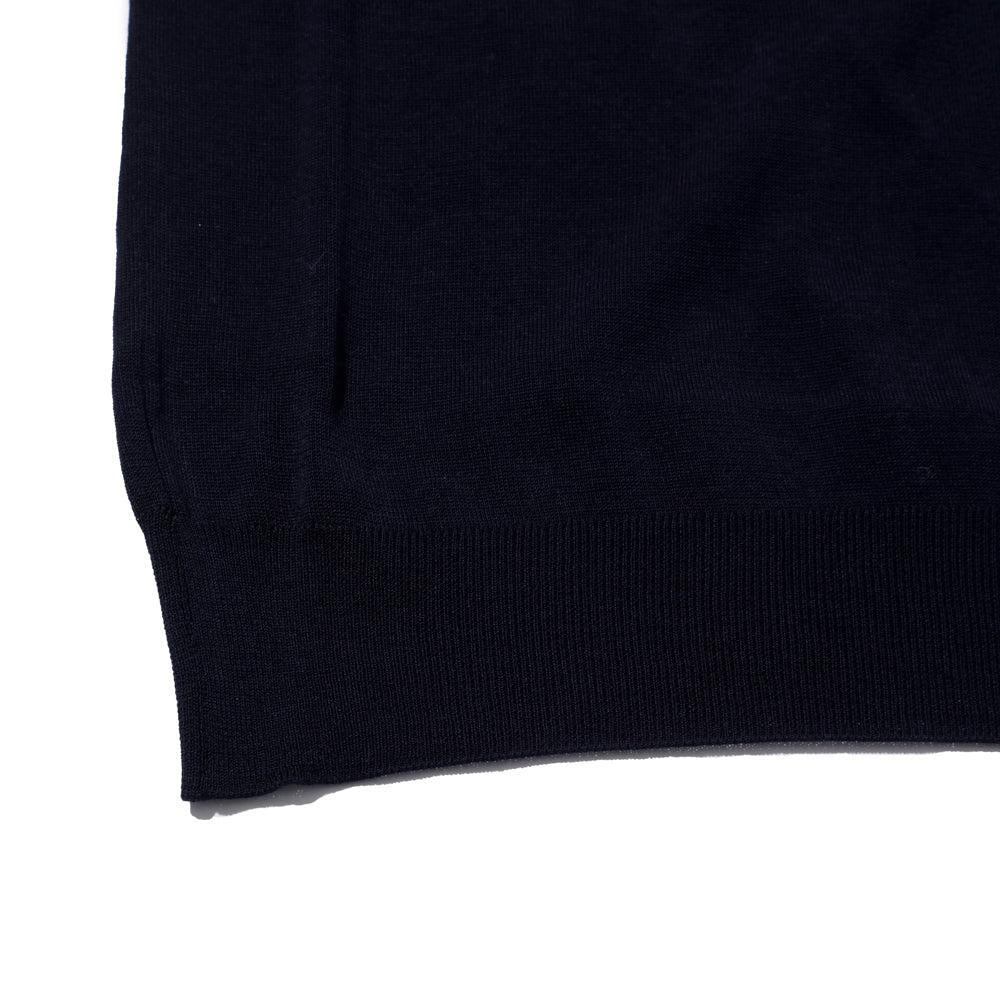 Haversack Zip Knit Polo Navy - Image 4