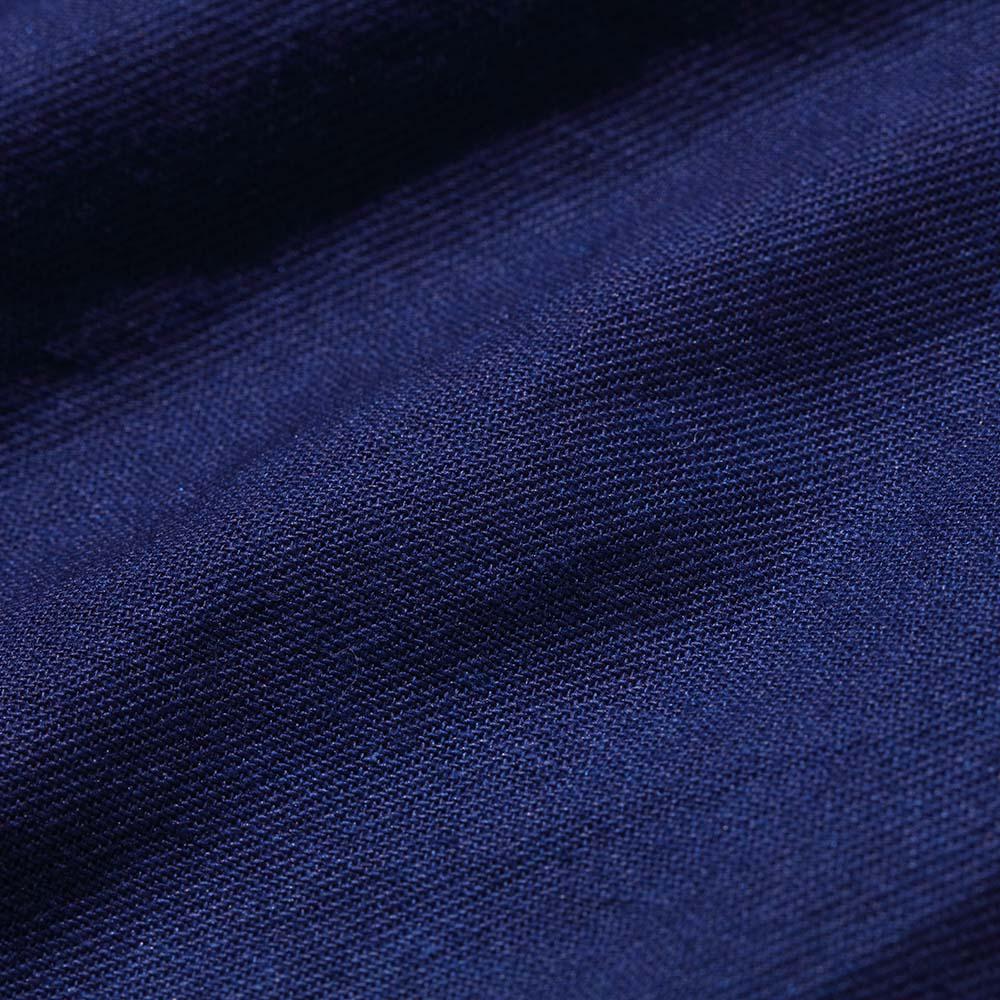 KUON Regular Collar Shirt Aizome Indigo Blue - Image 5