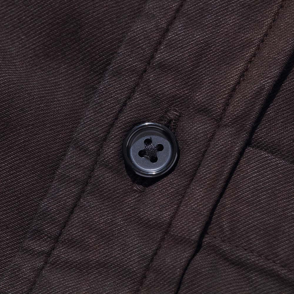 KUON Regular Collar Shirt Dorozome Mud Brown - Image 3