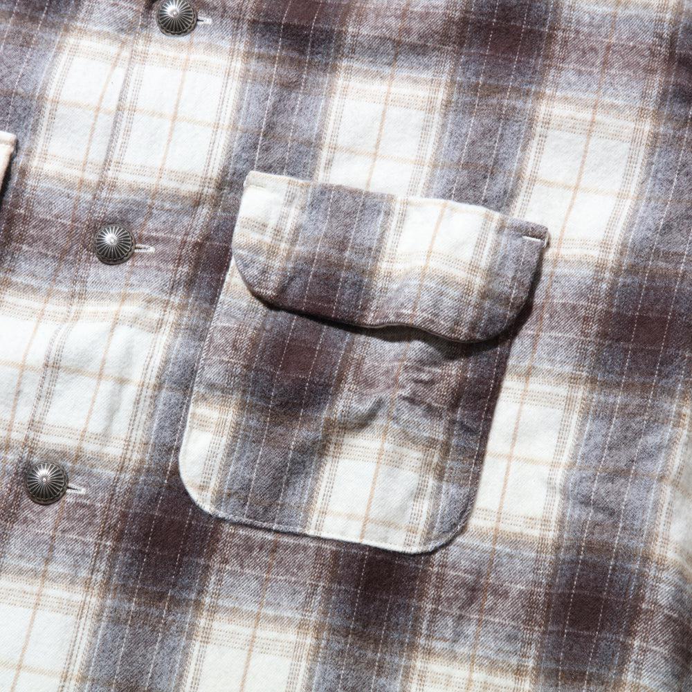 Stevenson Overall Highroller Shirt White x Brown - Image 3