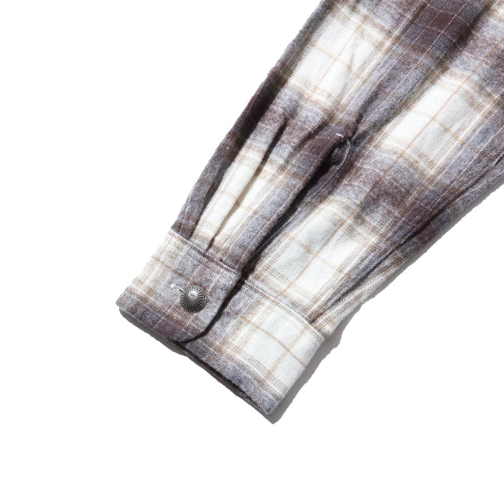 Stevenson Overall Highroller Shirt White x Brown - Image 5