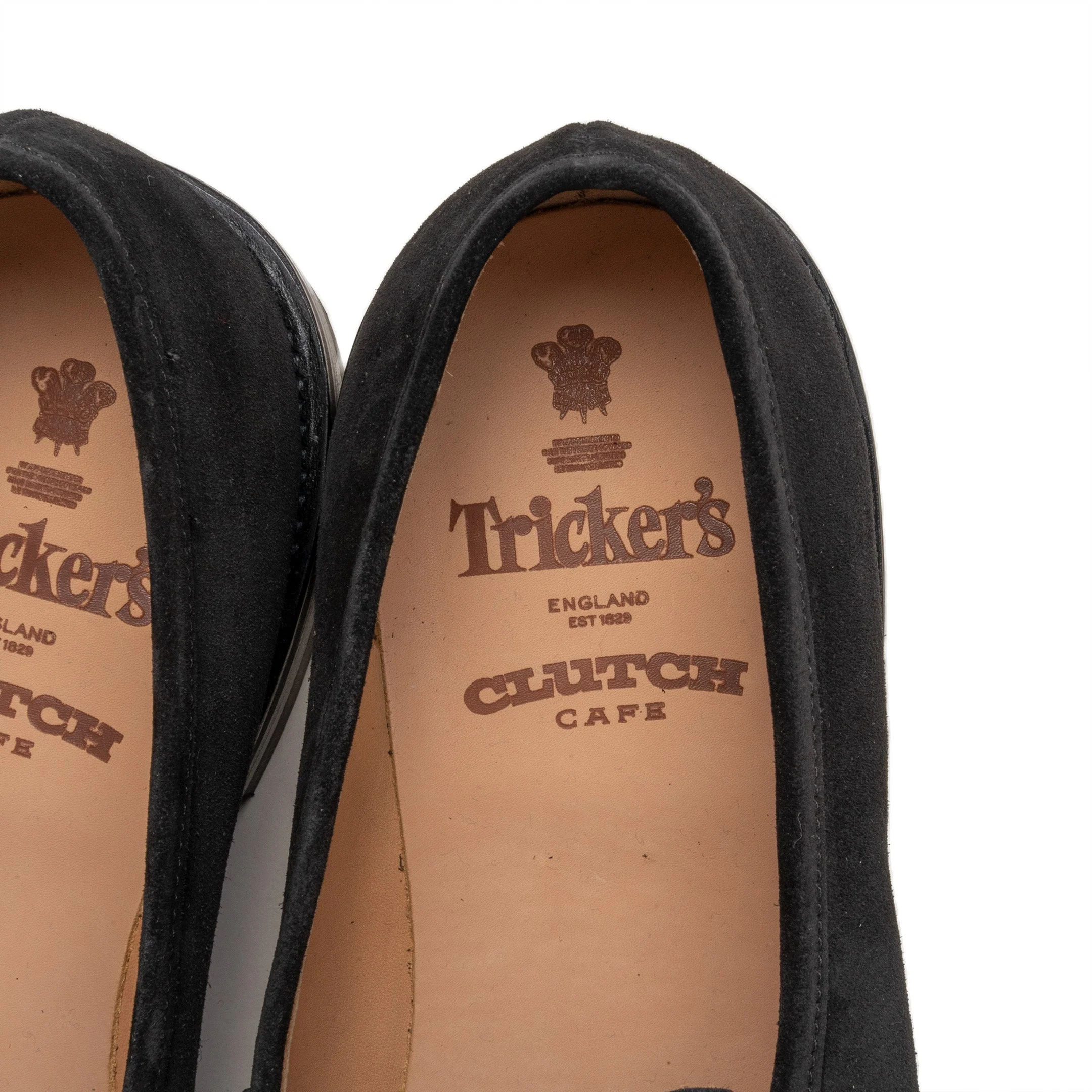 Trickers x Clutch Cafe Leon Horsebit Loafer Black Repello Suede - Image 4
