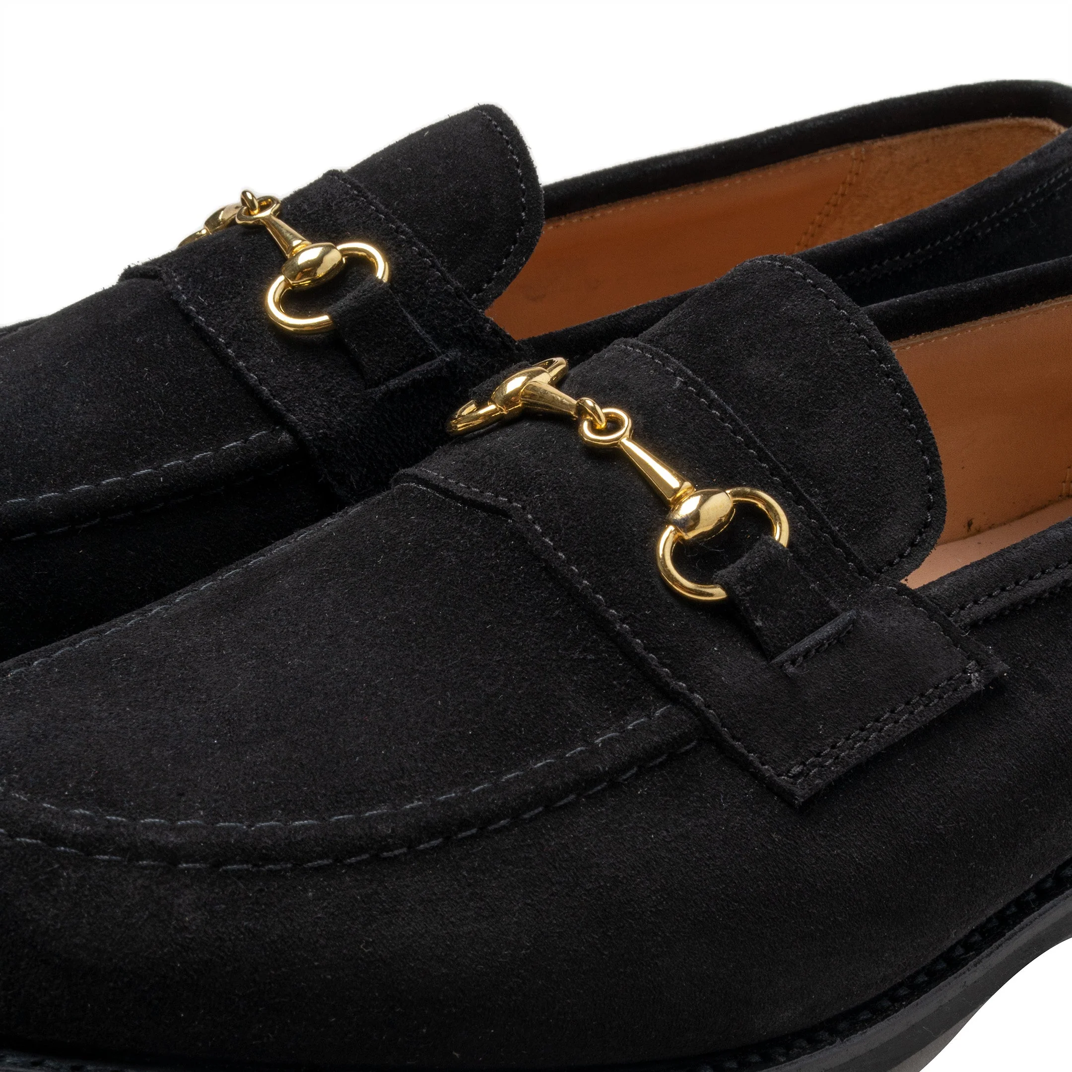 Trickers x Clutch Cafe Leon Horsebit Loafer Black Repello Suede - Image 5
