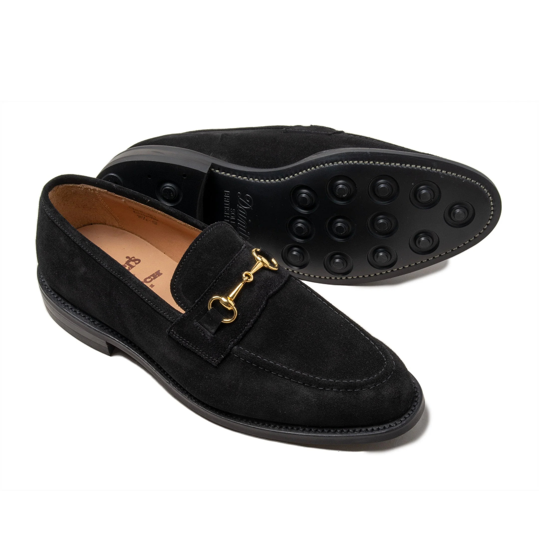 Trickers x Clutch Cafe Leon Horsebit Loafer Black Repello Suede - Image 6