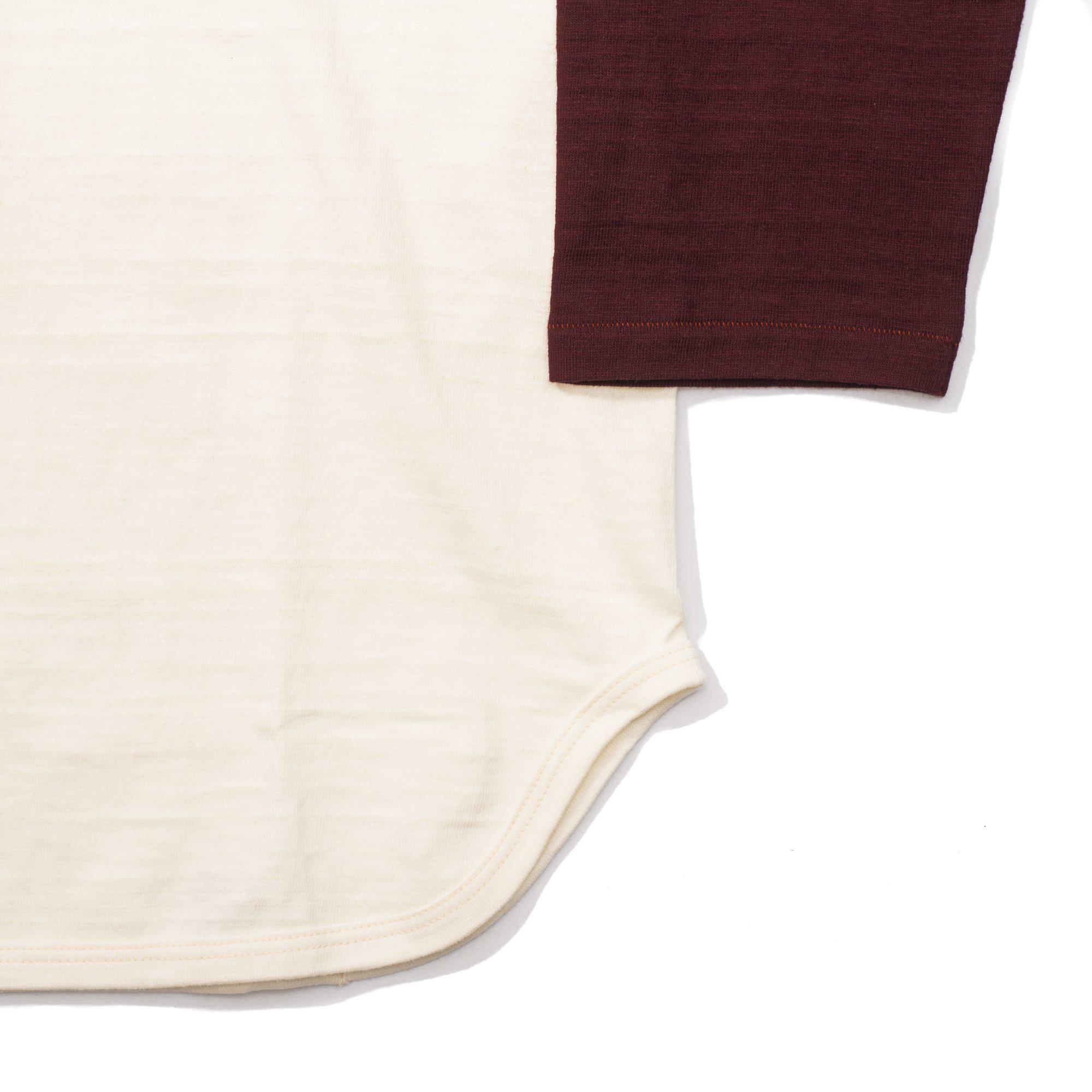 Warehouse & Co Lot. 4800 Baseball Tee Cream/ Bordeaux - Image 3